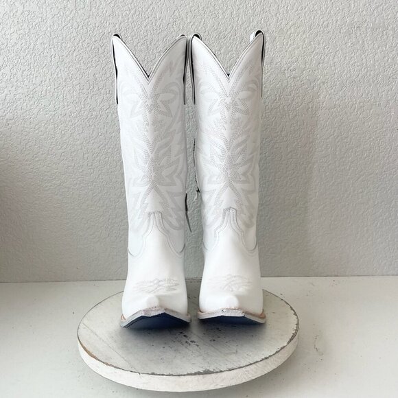 Lane MEGAN MORONEY Cowboy Boots Smokeshow Womens 10 White Western Cowgirl Tall - Picture 7 of 14